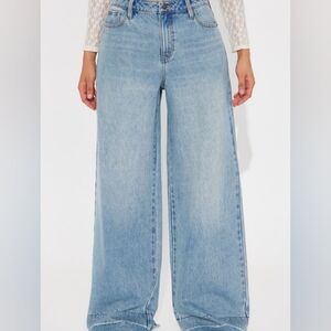Fashion Nova Light Blue 90s Wideleg Jeans Size 15